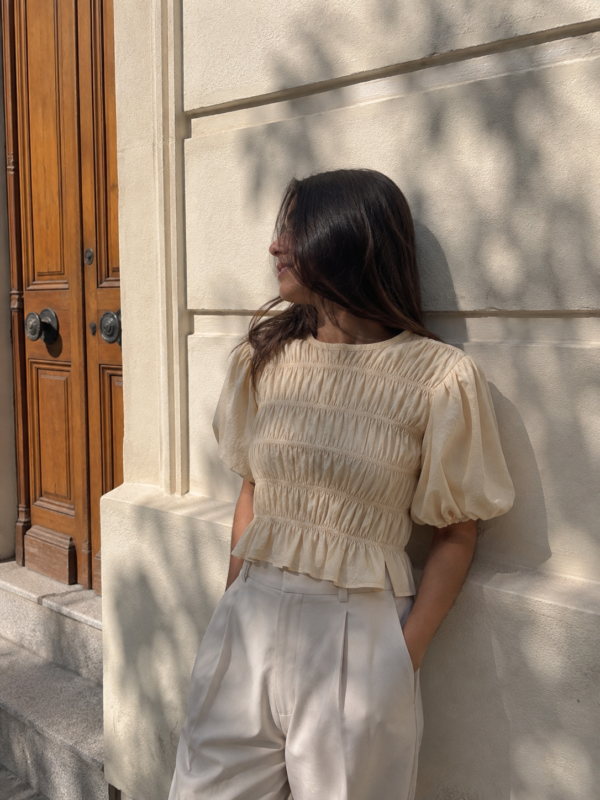 blusa manteca BLUSA TARA